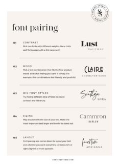Find the Perfect Fonts for Your Brand – sonrisastudio.com | Graphic design fonts, Aestheti ...