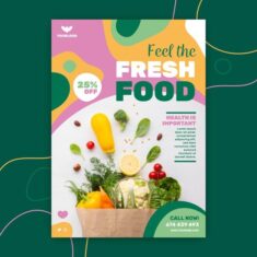 Free Vector | Healthy food restaurant menu template