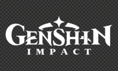 HD White Genshin Impact Game Logo PNG