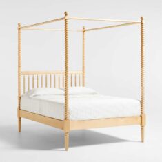 Jenny Lind Kids Maple Wood Spindle Canopy Twin Bed | Crate & Kids