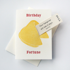 Letterpress Birthday Card Fortune Cookie Birthday Hangover – Etsy