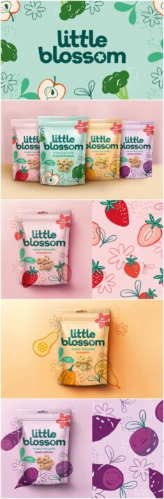 Little Blossom Organic Baby Food Packaging Design by 1HQ Singapore – World Brand Design So ...