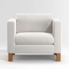 Pacific Chair with Wood Legs + Reviews | Crate & Barrel