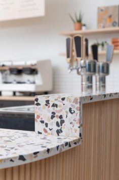 Pastel hues decorate B-Natural Kitchen by Atelier Cho Thompson