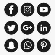 Social Media Symbole Setzen Logo Vektor Illustrator Kostenlose Logo Design Vorlage, Logo Clipart ...