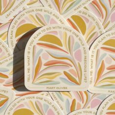 Wild & Precious Life Sticker | Mary Oliver Poem | Multicolor Vinyl Waterproof Sticker | Ins ...
