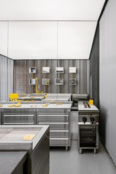 Crosby Studios uses steel kitchen equipment to create Berlin jewellery store interior