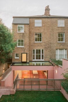 Unknown Works brightens Victorian townhouse with dusty pink extension