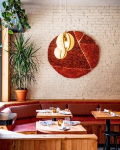 Michael Groth uses natural and recycled materials inside Donna restaurant