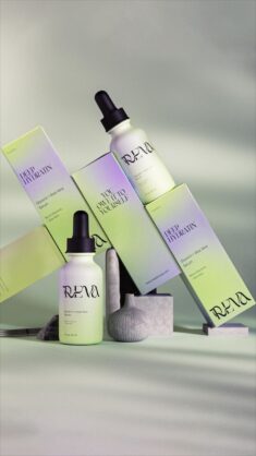 Reva skincare brand and packaging design by MindMuse