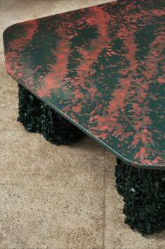 CAN forms “otherworldly” Liquid Geology tables from recycled car tyres