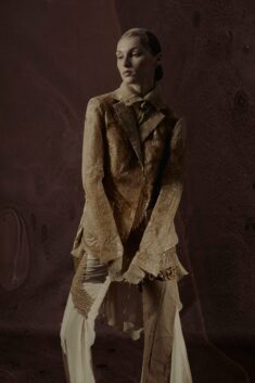 Yuhan Bai creates alternative-leather clothing collection from soil