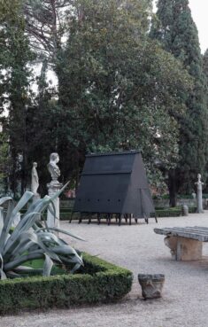 Buero Wagner creates adaptable black-timber pavilion in Rome