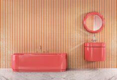 2019 Modern Bathroom Fixture Trend: Bold, Retro Colors