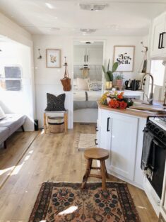 A Couple Spend $3K to Turn an Old RV Into a Cozy Home for Five