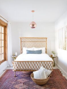 Anthropologie Curved Rattan Bed by Anthropologie