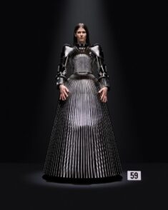Balenciaga presents 3D-printed armour at couture collection