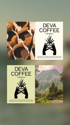 Brand Identity for Deva Coffee – A Organic and CBD-Infused craft coffee in California