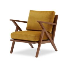 Drew Barrymore Flower Home Velvet Mid-Century Accent Chair by Hayneedle