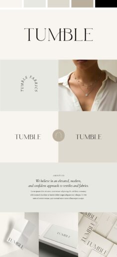 Feminine Minimalist Fabric Brand Identity Design