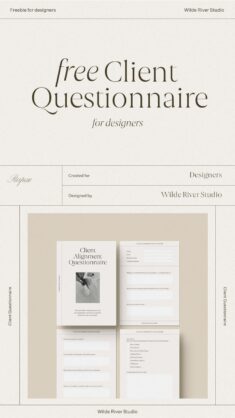 Free Client  Questionnaire for designers | Wilde River Studio