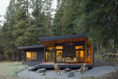 Large Windows and Glazed Doors Let This Modern Cabin Mingle With Nature