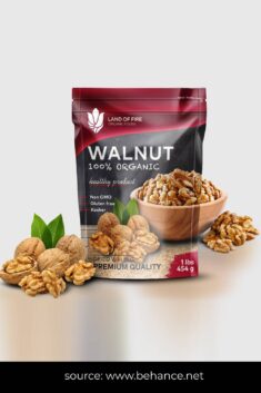 Organic nuts packaging design