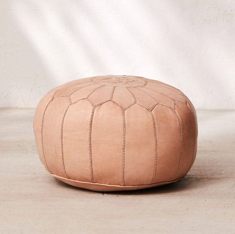 Urban Outfitters Traditional Leather  Floor Pouf by Urban Outfitters