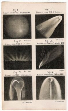 c. 1884 ANTIQUE COMET print – famous comets print • original antique print • celestial pri ...