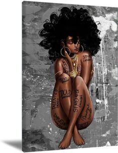 Black Queen Poster African American Wall Art Black Girl Canvas Paintings Black Women Wall Decor  ...